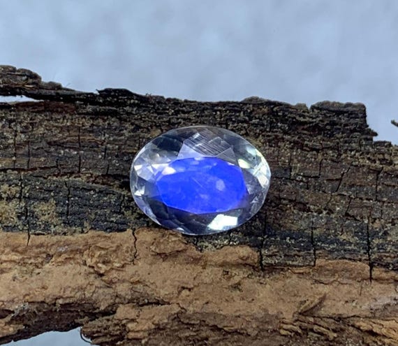 Faceted Rainbow Moonstone Madagascar Loose Stone Jewelry Making Supply, June Birthstone Gemstone