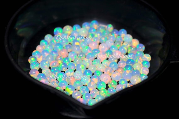 Ethiopian Welo Opal Balls: AAA Grade Multi-Fire Gemstone, 4-6mm