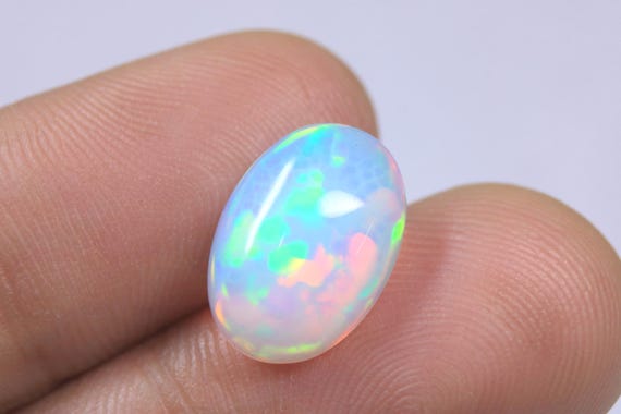 Antique Welo Opal Loose Cabochon: 3.35 Carat Natural Rare Ethiopian Opal Gemstone for Jewelry