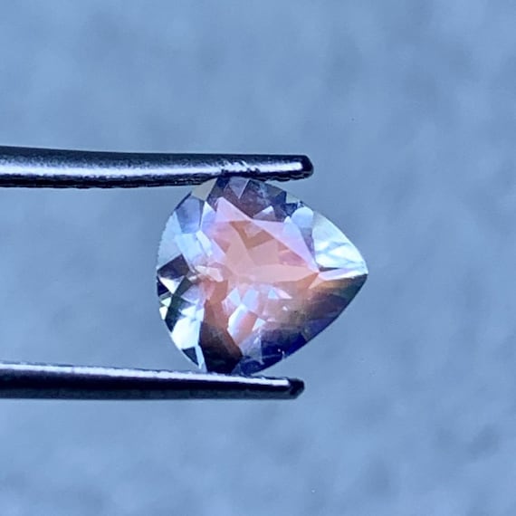 AAA Madagascar Crystal Moonstone Heart Faceted Gemstone Natural Rainbow Flash Bridal Wedding June Birthstone
