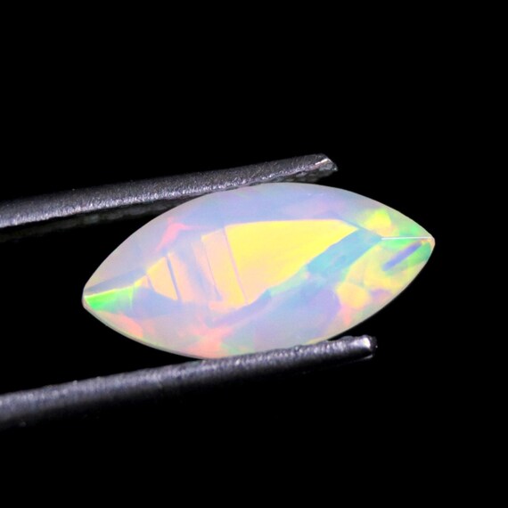 Welo Opal Marquise Gemstone: 1.40 CT Galaxy Fire Opal, AAA Grade