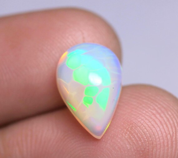 Rare Welo Pear Shape Opal, 2.80 CT Ethiopian Cabochon, Jewelry Making