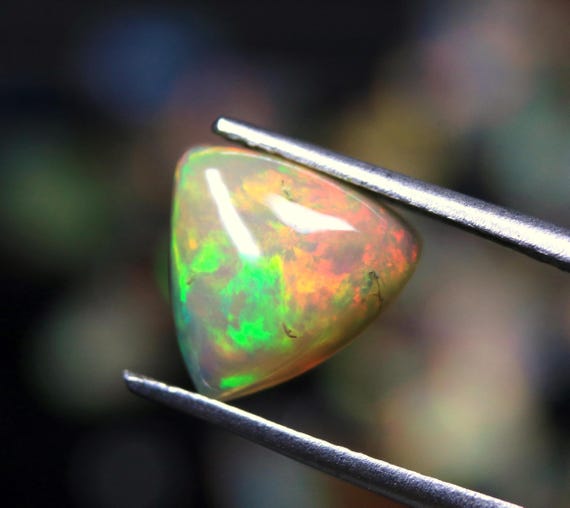1.85 CT Welo Fire Opal Cabochon: Hand Polished Ethiopian Gemstone (10x4.20 MM)