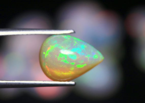 Ethiopian Welo Opal Cabochon, Multi Fire Gemstone For Jewelry, 2.80 CT (12x9x6 MM)