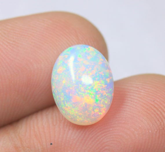 Natural Ethiopian Welo Opal Cabochon, 2.60 CT Fancy Crystal Gemstone