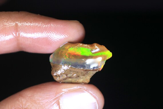 16 CT AAA Fire Ethiopian Welo Opal Rough, Crystal Opal for Jewelry Making