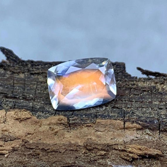 Faceted Madagascar Moonstone, AAA Garde Baguette Gemstone, 1.60 Carat Natural Moonstone Loose Jewelry Stone