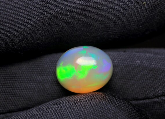 Ethiopian Welo Opal Cabochon: 2.60 CT Oval Gemstone, October Birthstone (11x9x5.20 MM)