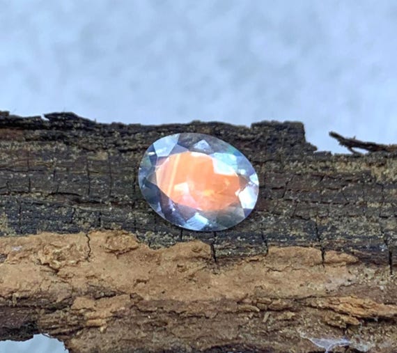 Natural Madagascar Rainbow Moonstone Oval Faceted Gemstone, June Birthstone Jewelry Making Supply, AAA Quality