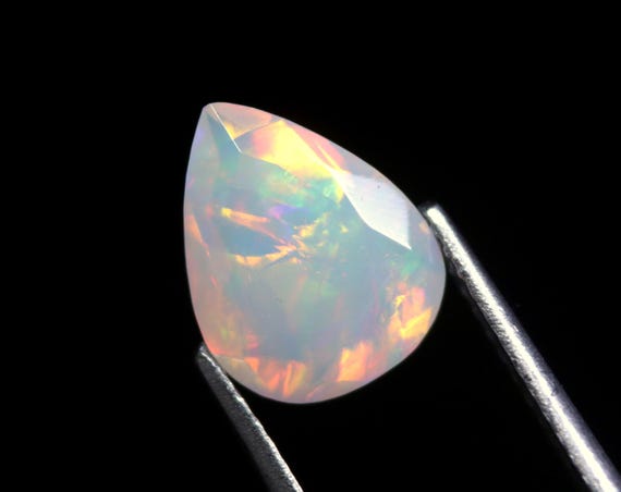 AAA Ethiopian Opal Pear Cut Gemstone, 1.50 CT Welo Opal, Loose Stone