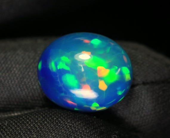 3.15 CT Honeycomb Welo Opal Cabochon: AAA Grade Paraiba Opal Stone, 12x10mm