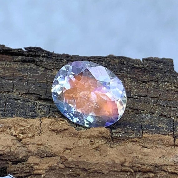 Madagascar Moonstone Oval Faceted Gemstone, AAA Quality Natural Rainbow Flash Loose Stone June Birthstone