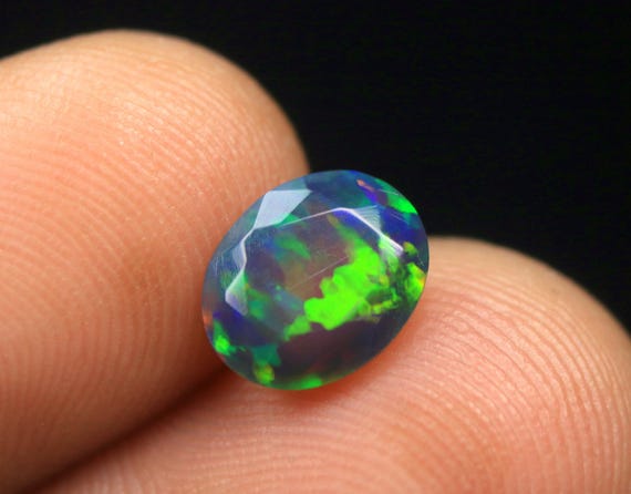 Rare Ethiopian Opal Cut Gemstone 1.20 Carat Natural Welo Fire Opal Faceted Stone