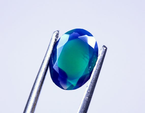 Ethiopian Welo Opal, Fire Black Opal Stone, Oval Faceted Gemstone 0.80 CT