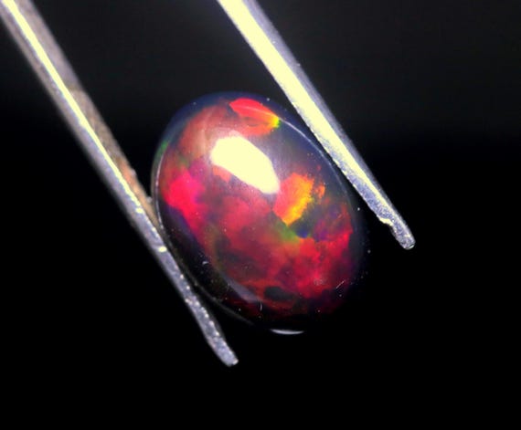 AAA Ethiopian Opal Cabochon, Oval Cut Gemstone, October Birthstone