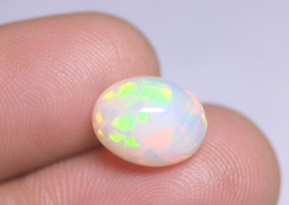 Natural Ethiopian Welo Opal Cabochon, 2.70 CT Fancy Crystal Gemstone