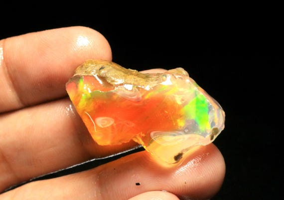 Natural Ethiopian Opal Rough, AAA Quality, 58 Carat