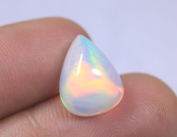 Natural Ethiopian Opal Cabochon, Welo Flashy Fire Loose Opal Use For Jewelry, October Birthstone