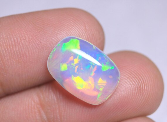 Rare Welo Cushion Shape Opal, 4.20 CT Ethiopian Cabochon, Jewelry Making