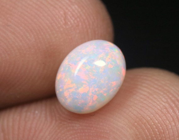 Natural Ethiopian Welo Opal Cabochon, 1.60 CT Oval Crystal Gemstone
