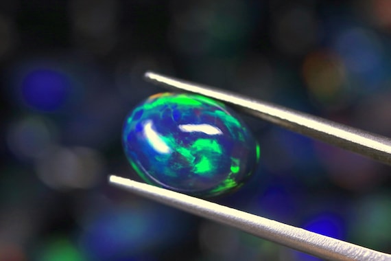 Ethiopian Black Opal Cabochon: 3.50 CT Multi-Fire Gemstone