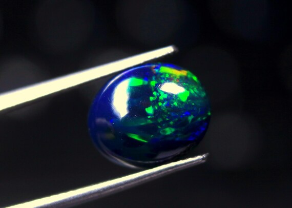 Harlequin Fire Opal Gemstone, 2.05 CT Ethiopian Welo Opal Cabochon