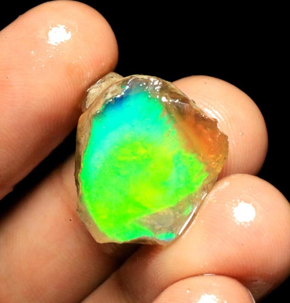 21 Carat Ethiopian Opal Rough, Natural Welo Fire Opal
