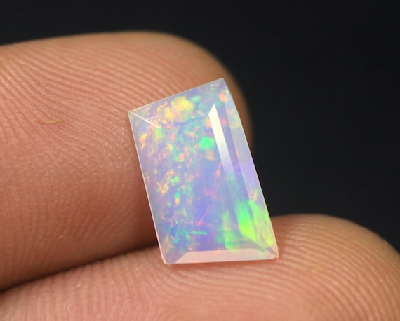 AAA Welo Fire Opal, Fancy Cut, 1.30 CT Loose Gemstone (12x7x3.4 MM)