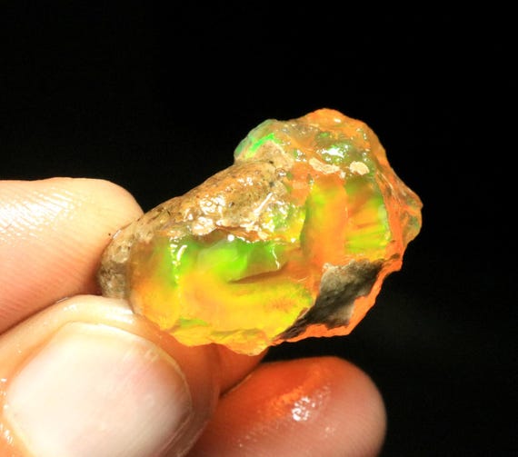 31 Carat Ethiopian Welo Opal Rough, Natural Crystal Opal