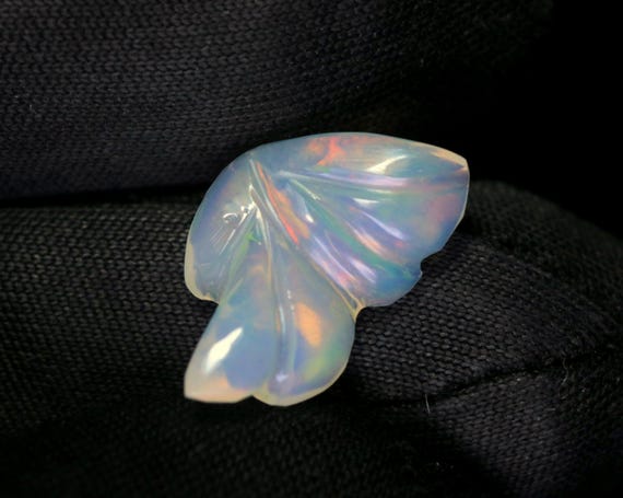Carved Ethiopian Welo Opal, Natural Fire Opal Gemstone (1.90 CT)