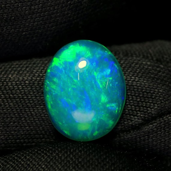 Ethiopian Paraiba Opal Cabochon, 1.70 CT Oval Sky Blue Opal