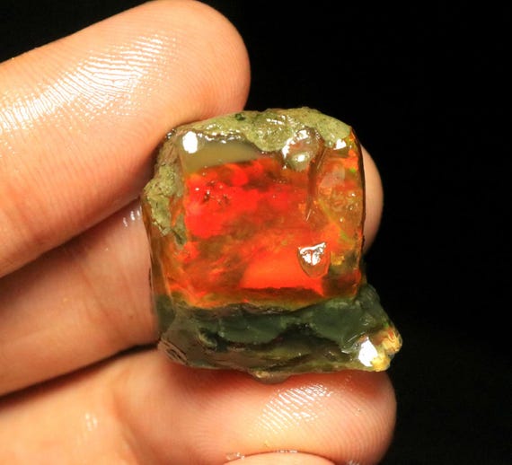 Natural Ethiopian Crystal Opal Rough, 42 Carat (24X20X18 MM)