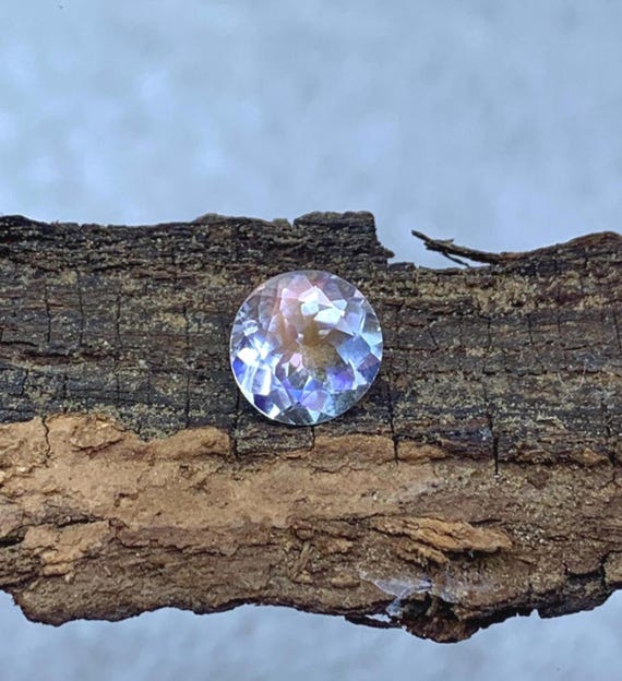 AAA Madagascar Crystal Moonstone Round Faceted Gemstone, Natural Rainbow Bridal Wedding June Birthstone Gift