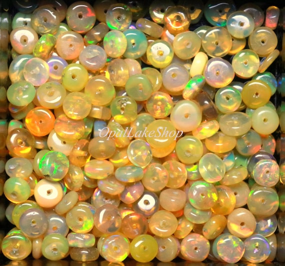 Ethiopian Welo Opal Beads: AAA Smooth Rondelle Gemstone, 3-5mm