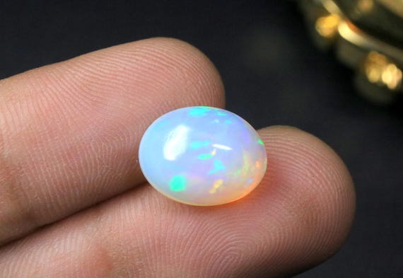 AAA Natural Oval Shape Ethiopian Welo Opal Cabochon, Loose Gemstone, October Birthstone
