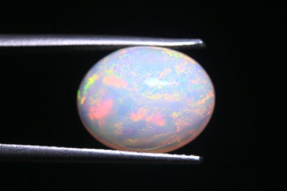 Natural Ethiopian Welo Opal Cabochon, AAA Grade Multi Fire Loose Gemstone (13x10.50x6.50 MM)