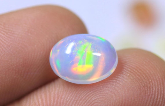 AAA Quality Welo Opal Cabochon: 2.70 CT Natural Ethiopian Opal Loose Gemstone, October Birthstone