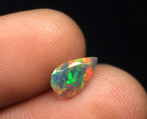 AAA+ Natural Ethiopian Opal Gemstone for jewelry Making, Play of Color Black Opal Stone