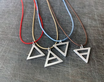 Silver Alchemical Symbols - Earth Air Water Fire Alchemy Sign - Four Elements