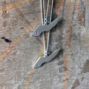 Ikaria Necklace Ikaria Island Pendant with Zircon - Κάβο Πάπα Παπιστάνοι Κολιέ - Ikaria Island Necklace - Ikaria Jewelry - by Kleo Xirou