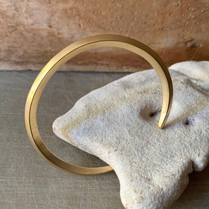 Mens Gold Viking Cuff - Nordic Torc Celtic Norse Arm Ring Bangle - Chunky Thick Open Back Bracelet