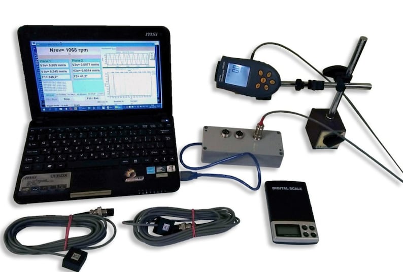 Portable Dynamic Balancer & Vibration Analyzer Balanset-1A | Dual-Channel Rotor Balancing Tool for Industrial Machinery image 8