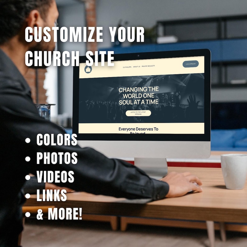 Squarespace Template for Church Website Super Easy Editing Etsy