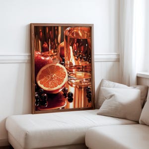 "Pedro Campos Inspirierter Fotorealismus Druck - ""Hyperrealistische Objekt Poster"" - Moderne Realismus Wanddeko - Realistische Sodadose Obst Kunstdruck."