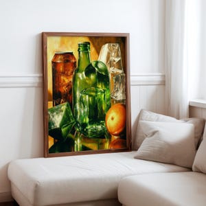 "Pedro Campos Inspirierter Fotorealismus Druck - ""Hyperrealistische Objekt Poster"" - Moderne Realismus Wanddeko - Realistische Sodadose Obst Kunstdruck."