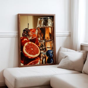 "Pedro Campos Inspirierter Fotorealismus Druck - ""Hyperrealistische Objekt Poster"" - Moderne Realismus Wanddeko - Realistische Sodadose Obst Kunstdruck."