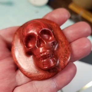 One Extra Large Phantom of the Opera fan art blood red 3D Wax skull seal for crafts scrapbooking