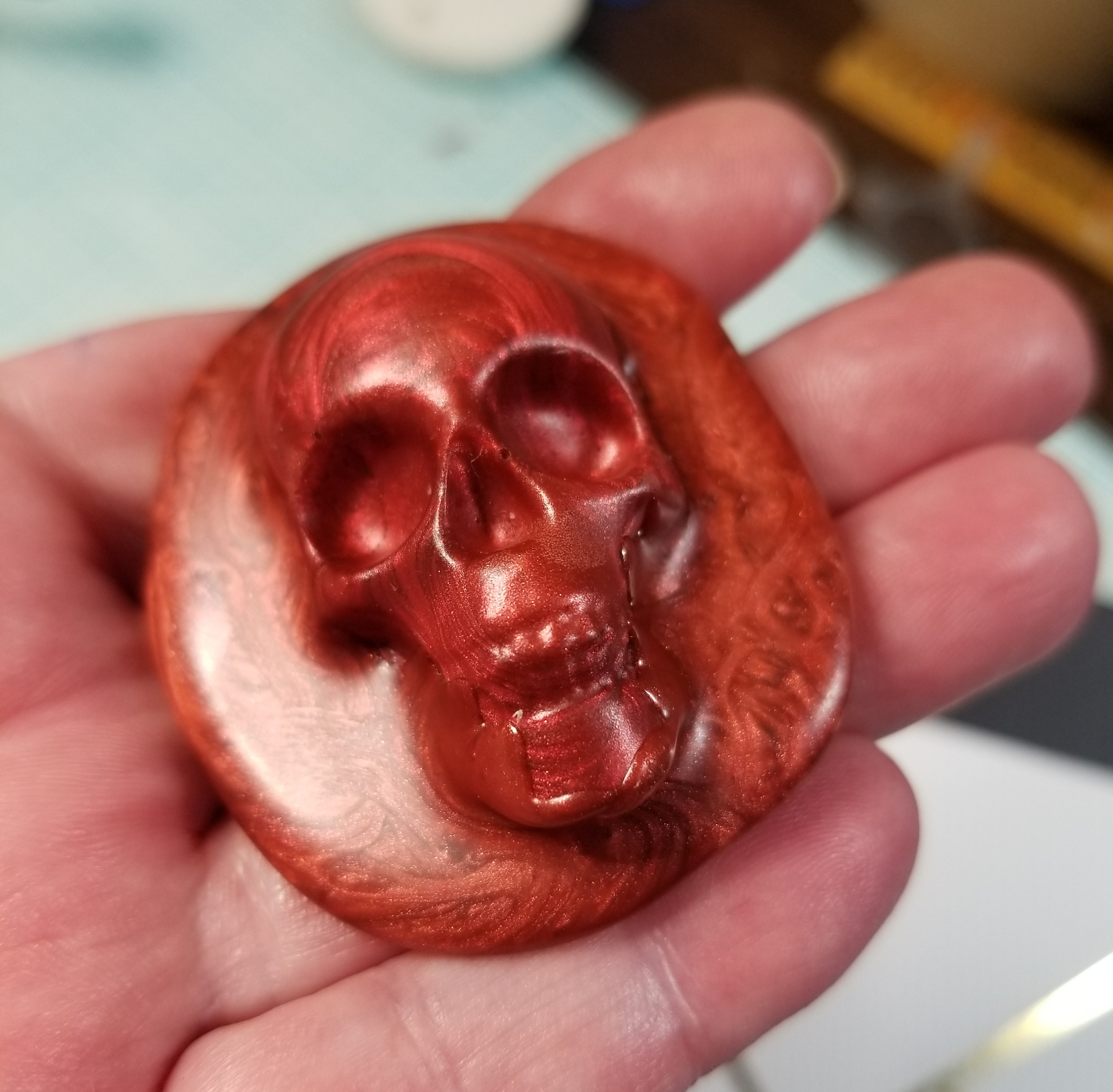 One Extra Large Phantom of the Opera Fan Art Blood Red 3D Wax 