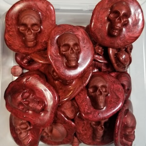 Phantom of the Opera 2 for 10 Peel & Stick blood red 3D Wax skull Seals scrapbookiing crafts