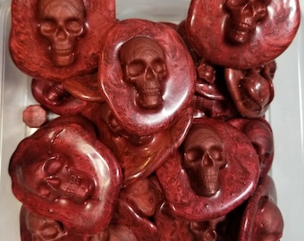 Phantom of the Opera 2 for 10 Peel & Stick blood red 3D Wax skull Seals scrapbookiing crafts